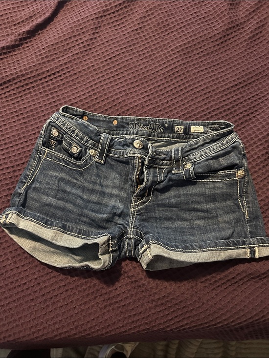 Miss Me Pants - Miss Me Medium Blue Rolled Cuff Denim Shorts